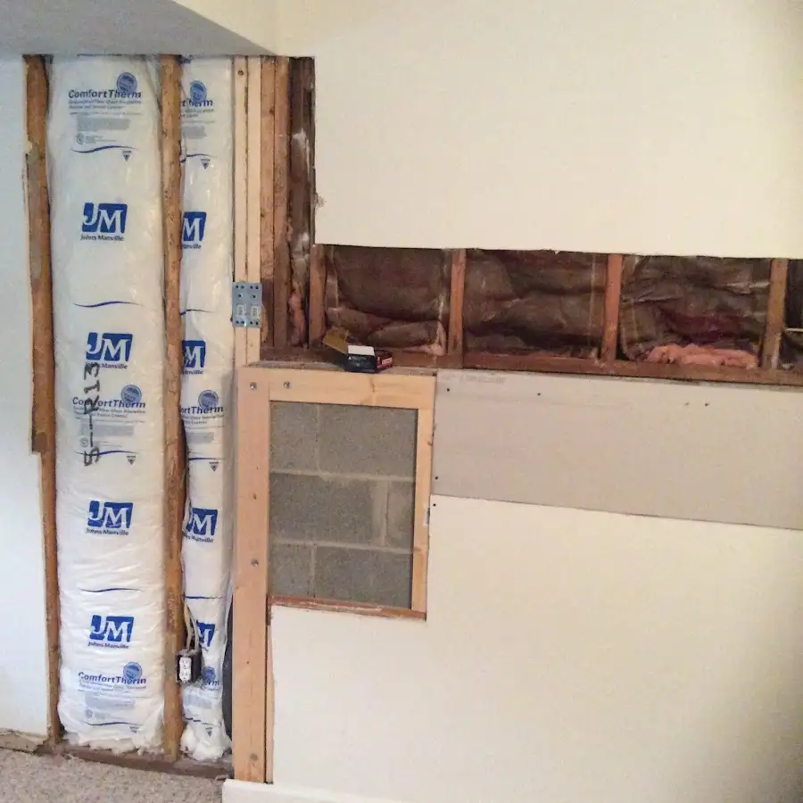 Wall insulation replacement during Contents Cleaning & Restoration in Lake Grove